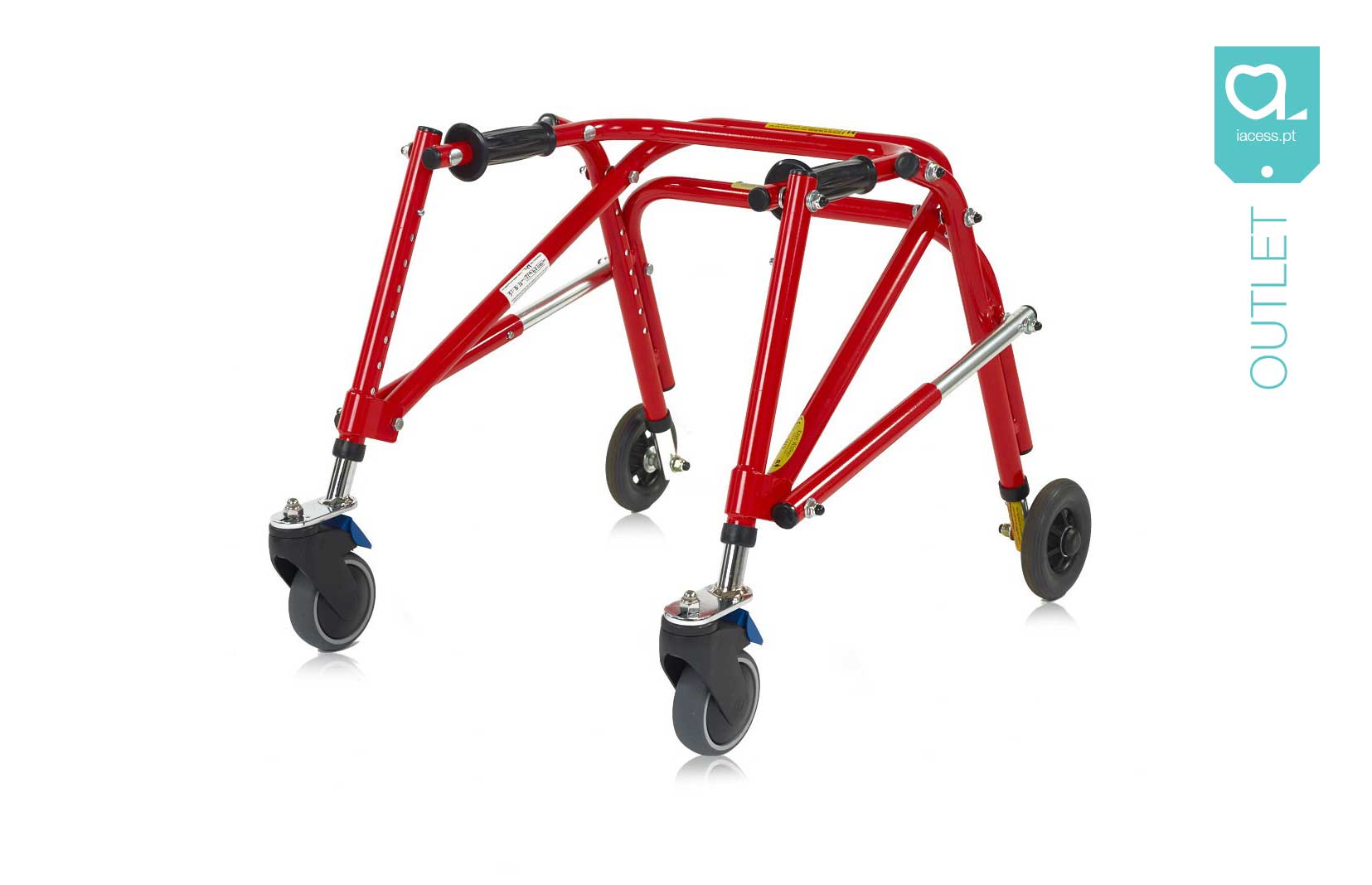 Andarilho pediátrico vermelho