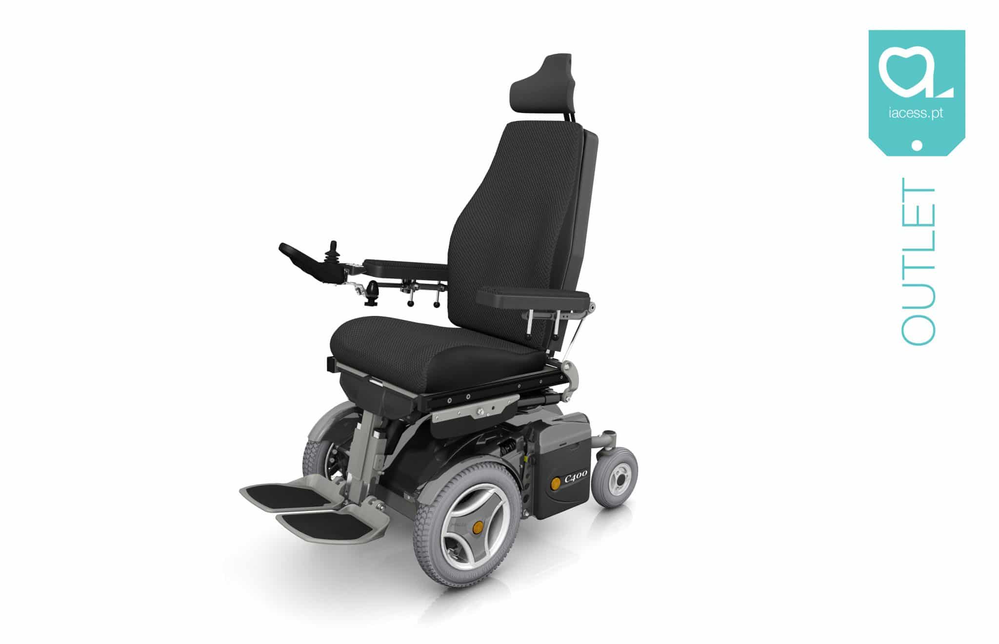 Cadeira de rodas elétrica com tração dianteira