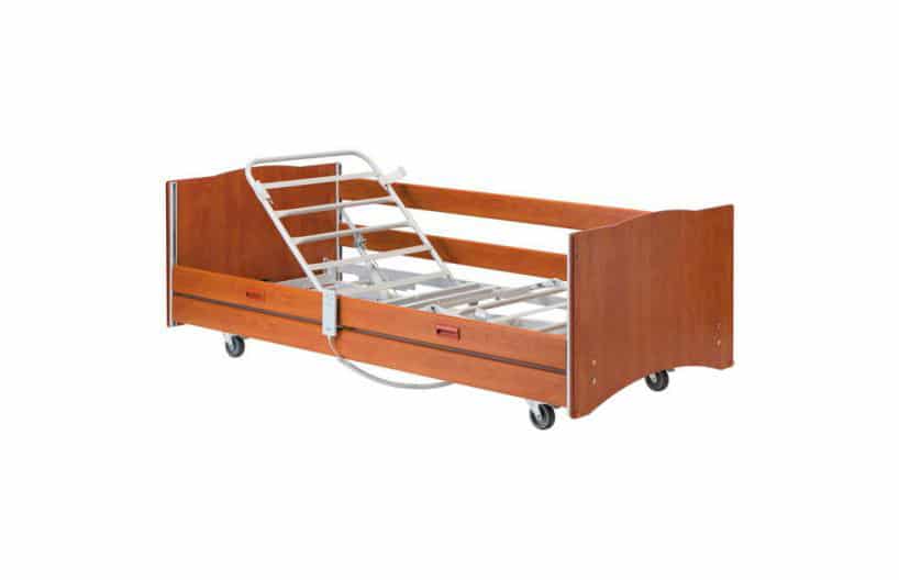 Cama articulada elétrica em madeira de cereja