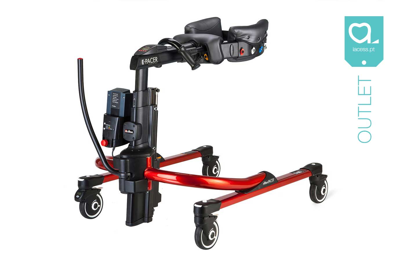 Andarilho pediátrico vermelho