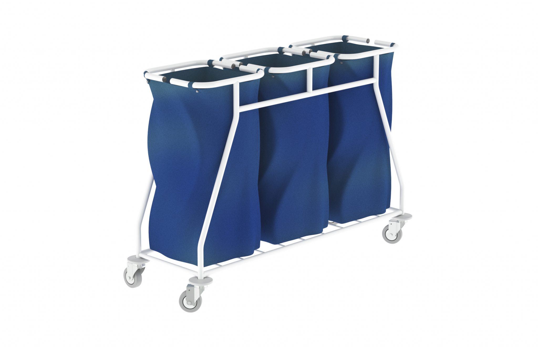 carro de roupa triplo sem tampa