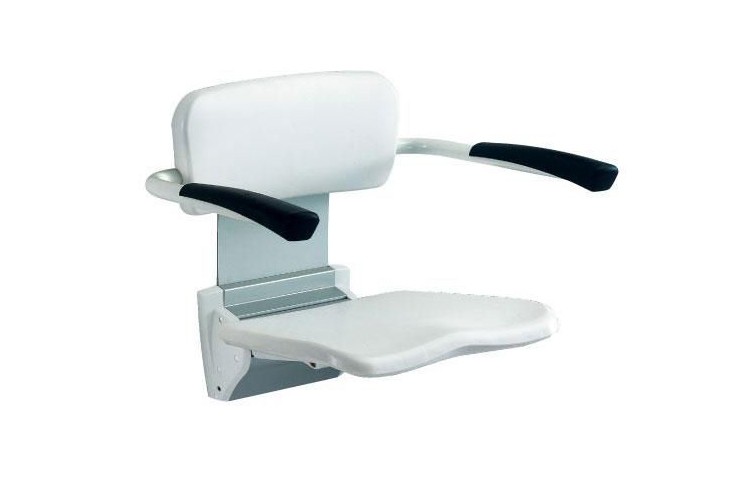 Shower seat / fold-down / wall-mounted