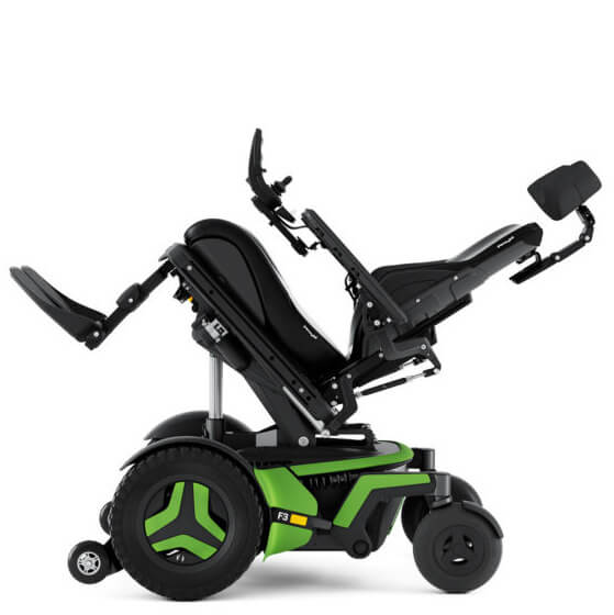 Basculação posterior (até 50º) Permobil F3 corpus