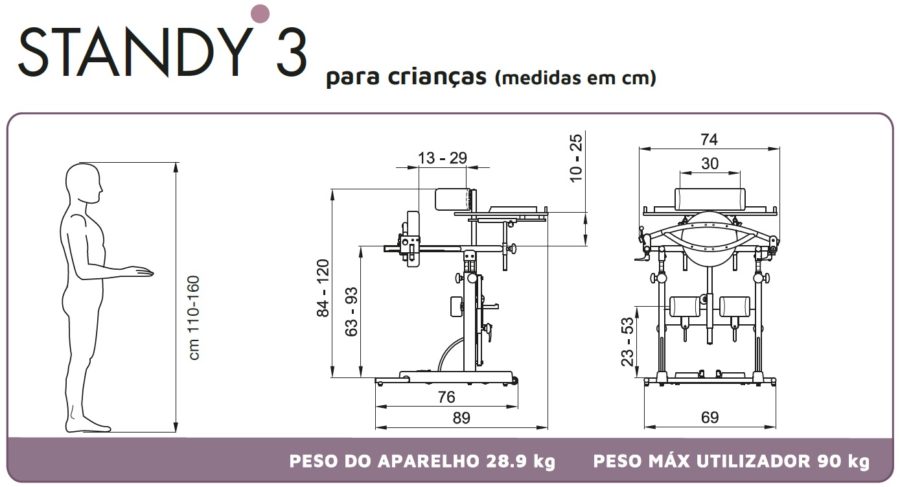 Standing frame standy 3 medidas