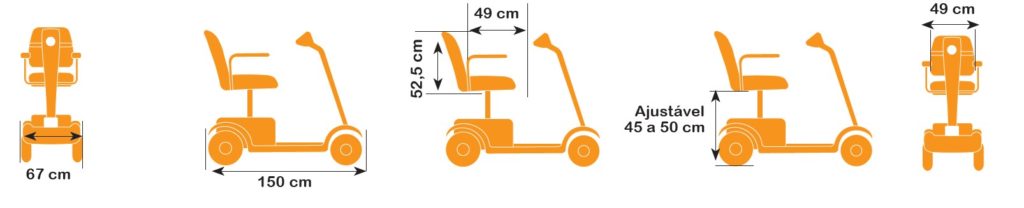 Medidas scooter mobilidade s700
