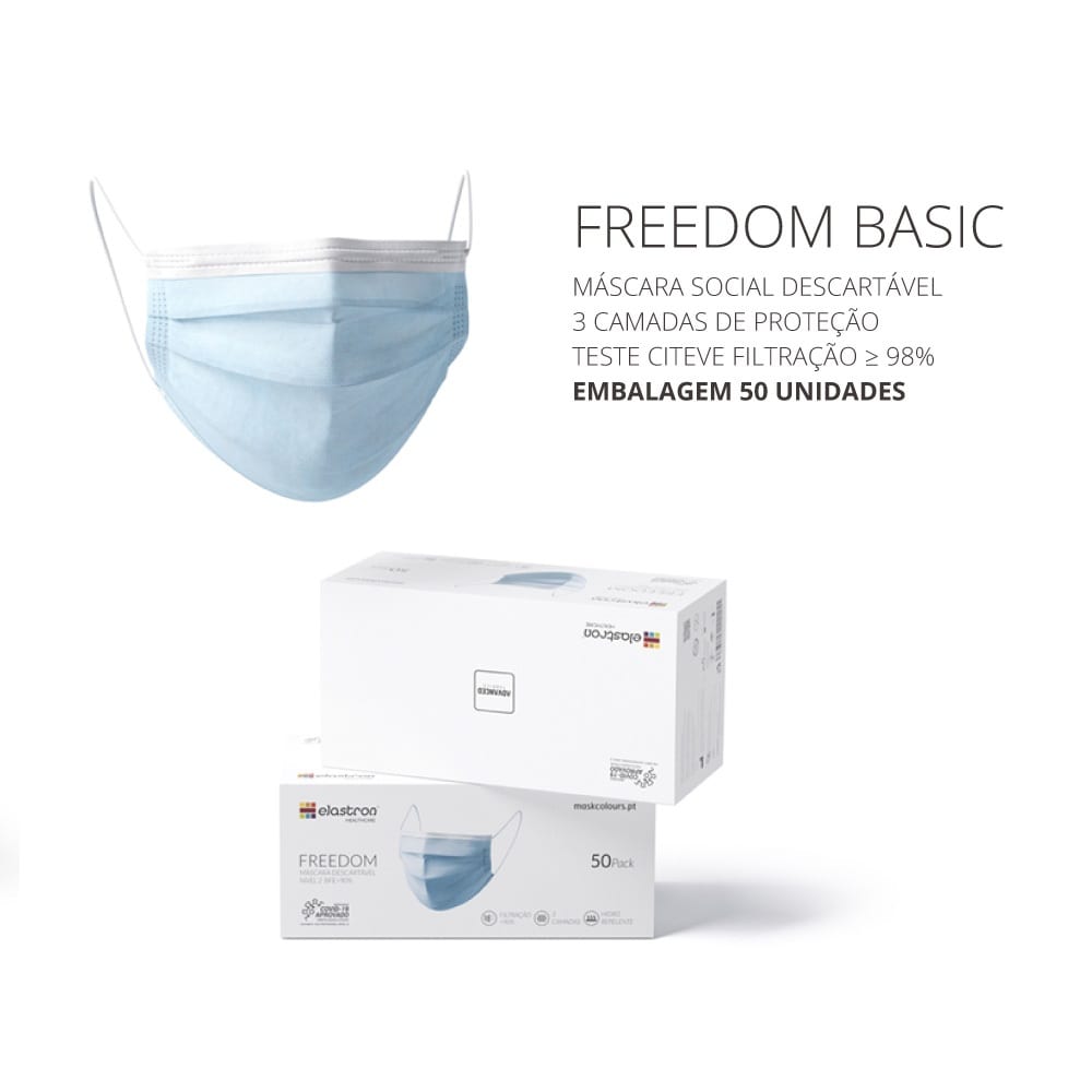 mascaras descartaveis freedom