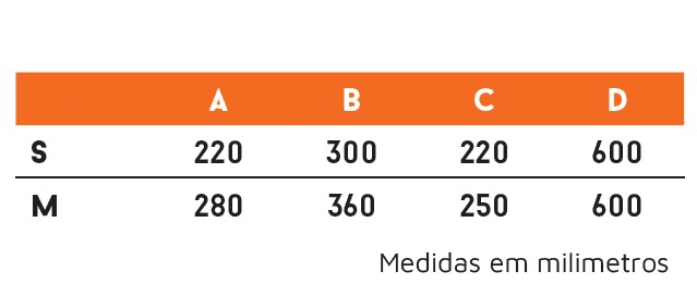 tabela medidas-Colete-X-stretch-5.71014.x